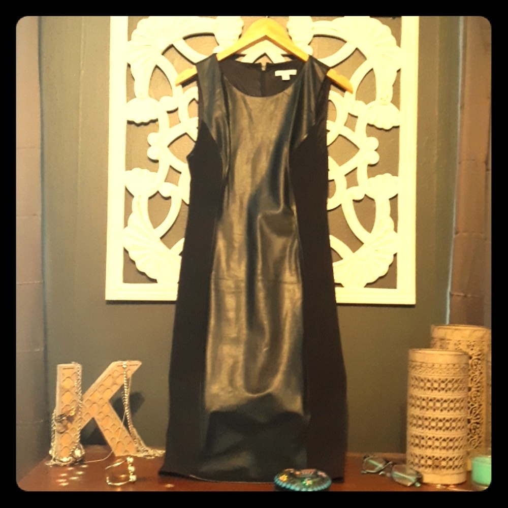 Faux Leather sheath dress